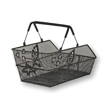 Basil Cento Flower rear bicycle basket multi black