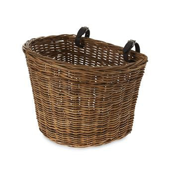 Basil Darcy L rattan bicycle basket for large natural 15050
