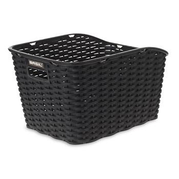 Basil bicycle basket Weave WP PVC rear black
