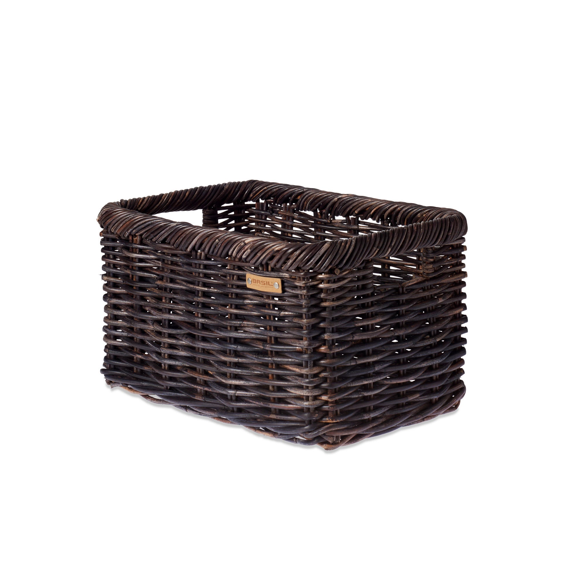 Basil mand Noir voordrager 31l rotan zwart