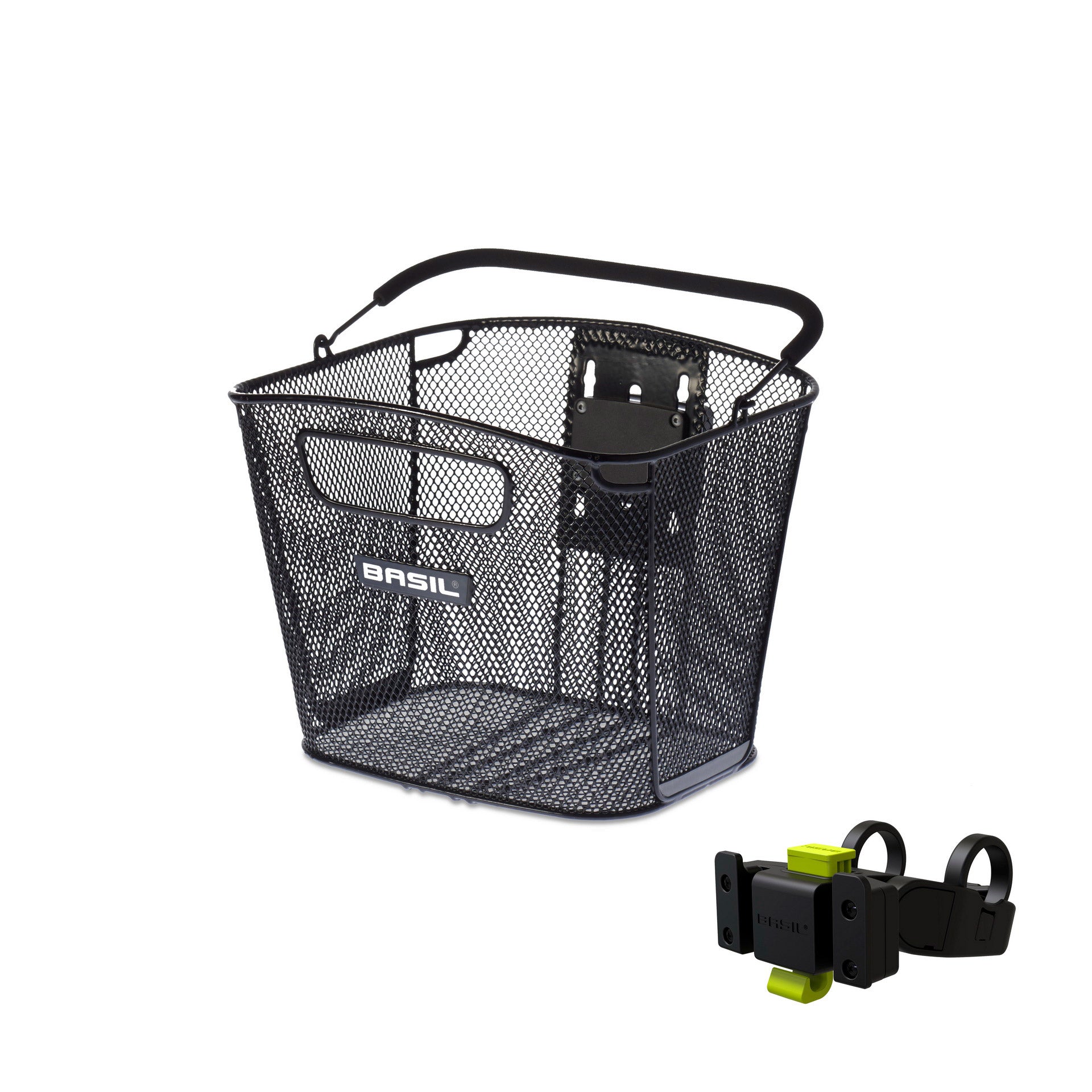 Basil mand Bold Klickfix incl. KF stuurbevestiging zwart