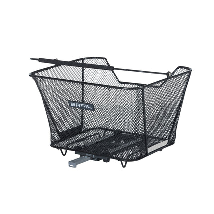 Basil Lesto rear basket incl. MIK rear panel pre-assembled. black