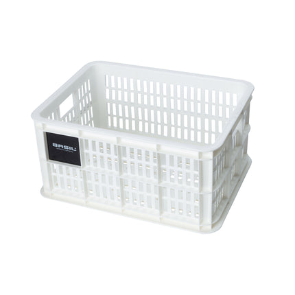 Basil fietskrat S gerecycled kunststof 17,5l wit