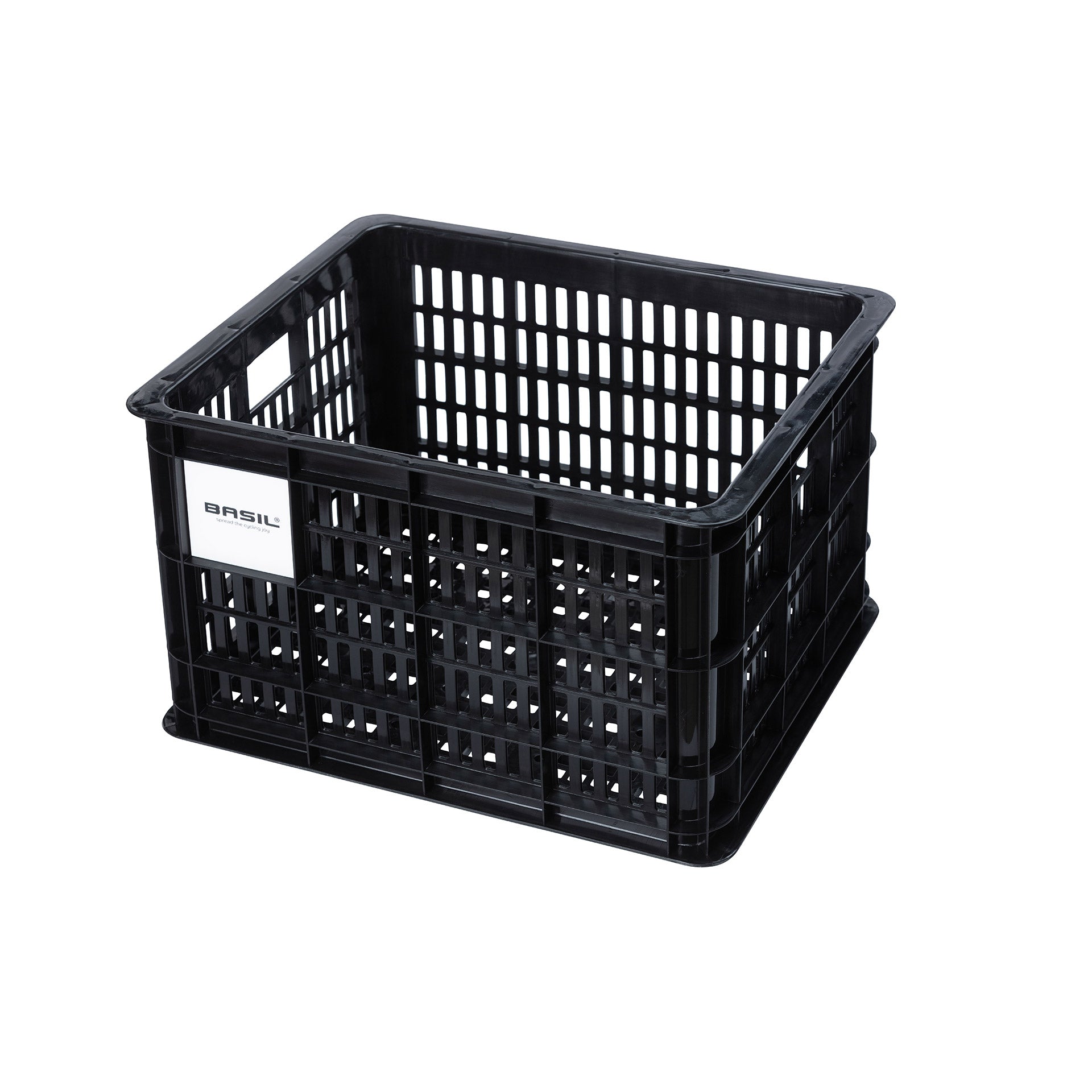 Basil fietskrat M gerecycled  kunststof 29,5L zwart