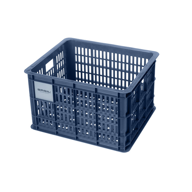 Basil fietskrat M gerecycled kunststof 29,5l bluestone