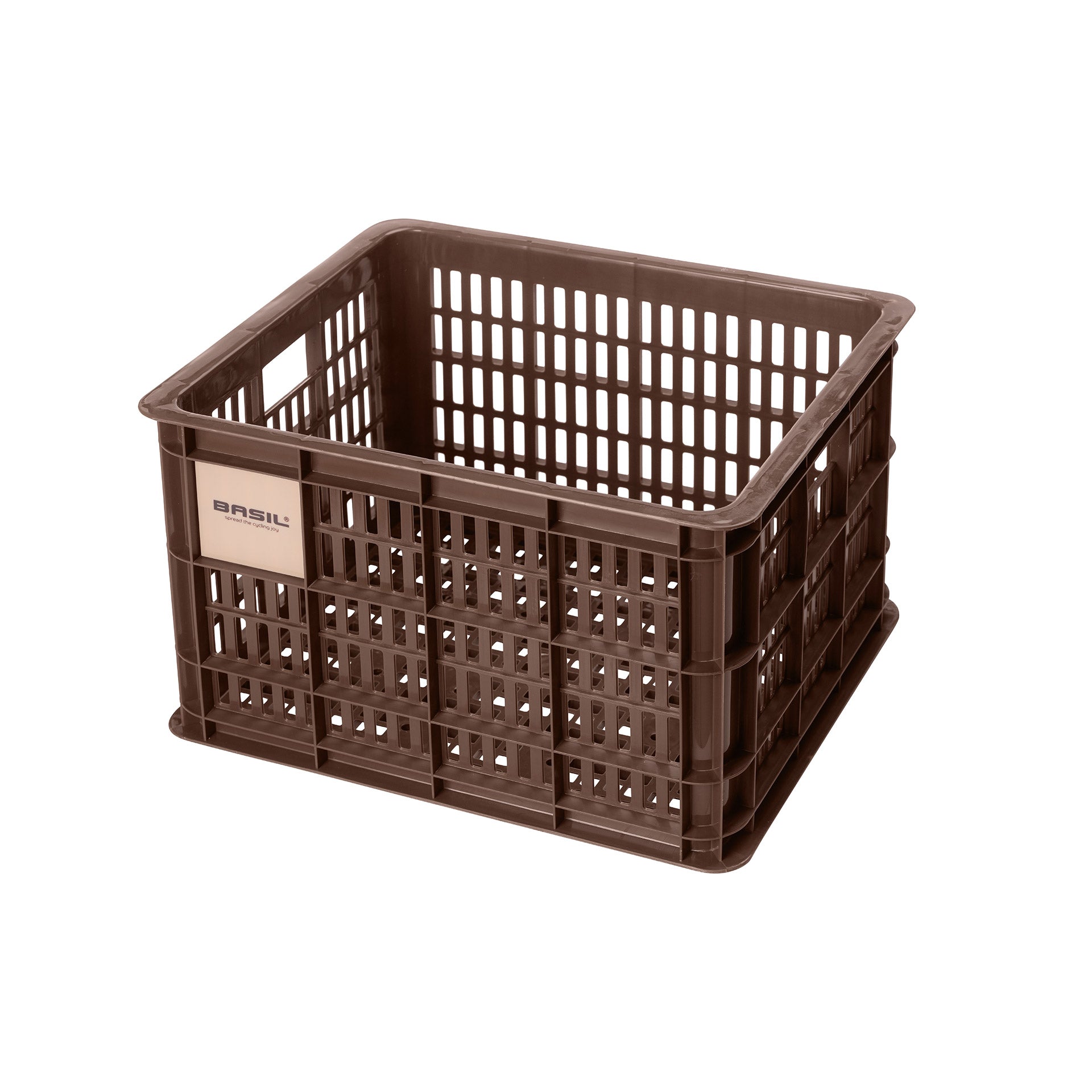 Basil fietskrat M gerecycled kunststof 29,5l bruin