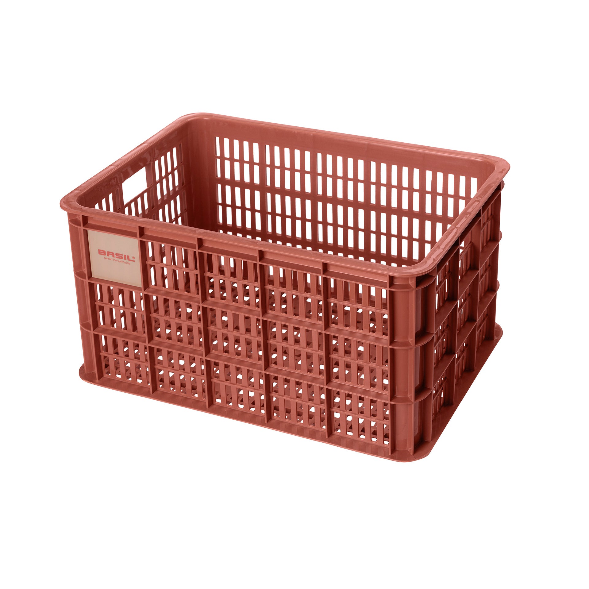 Basil fietskrat L gerecycled kunststof 40l terra red