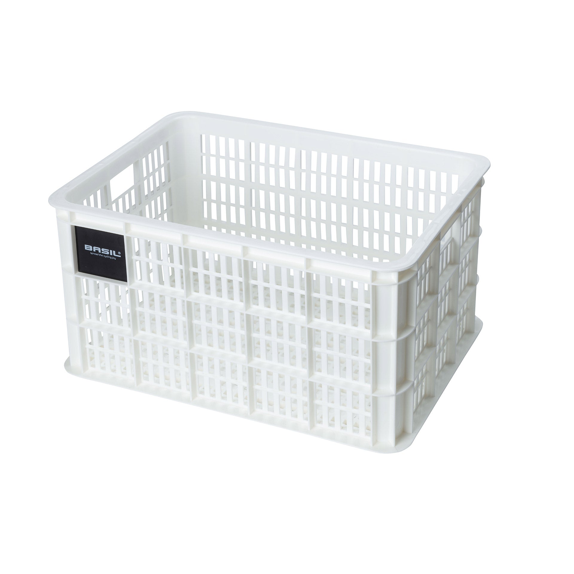 Basil fietskrat L gerecycled kunststof 40l wit