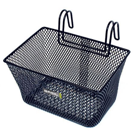 Basil kindermand Tivoli met haken 12/16" zwart