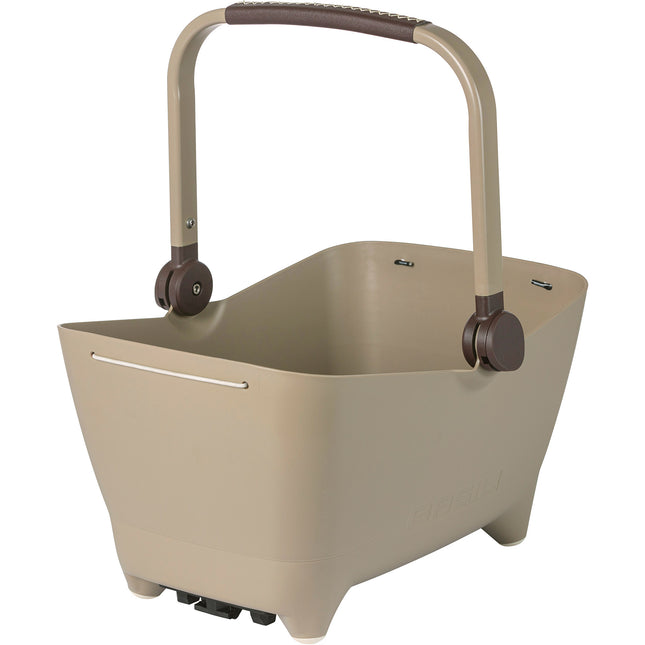 Basil hondenfietsmand Buddy met kussen MIK kunststof bruin