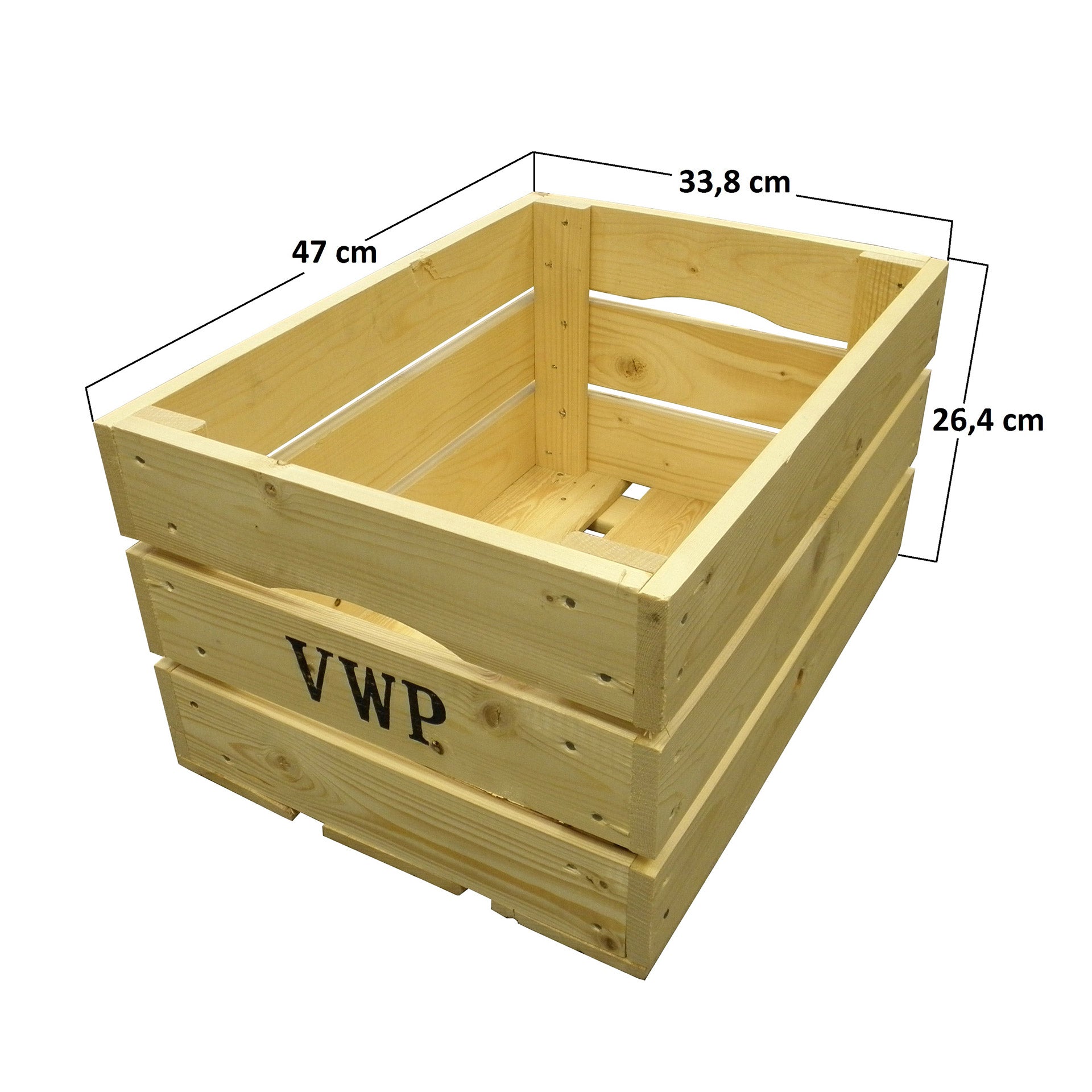 VWP krat / fietskist 47x33.8x26.4cm hout naturel