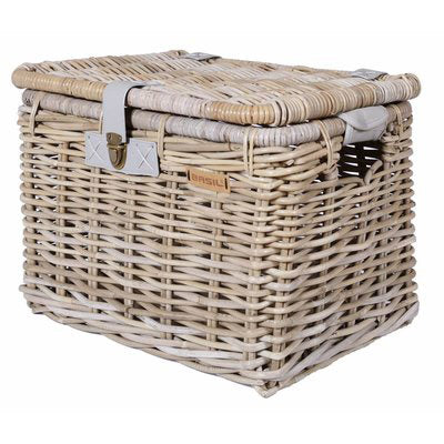 Basil storage basket luxury Denton small natural gray