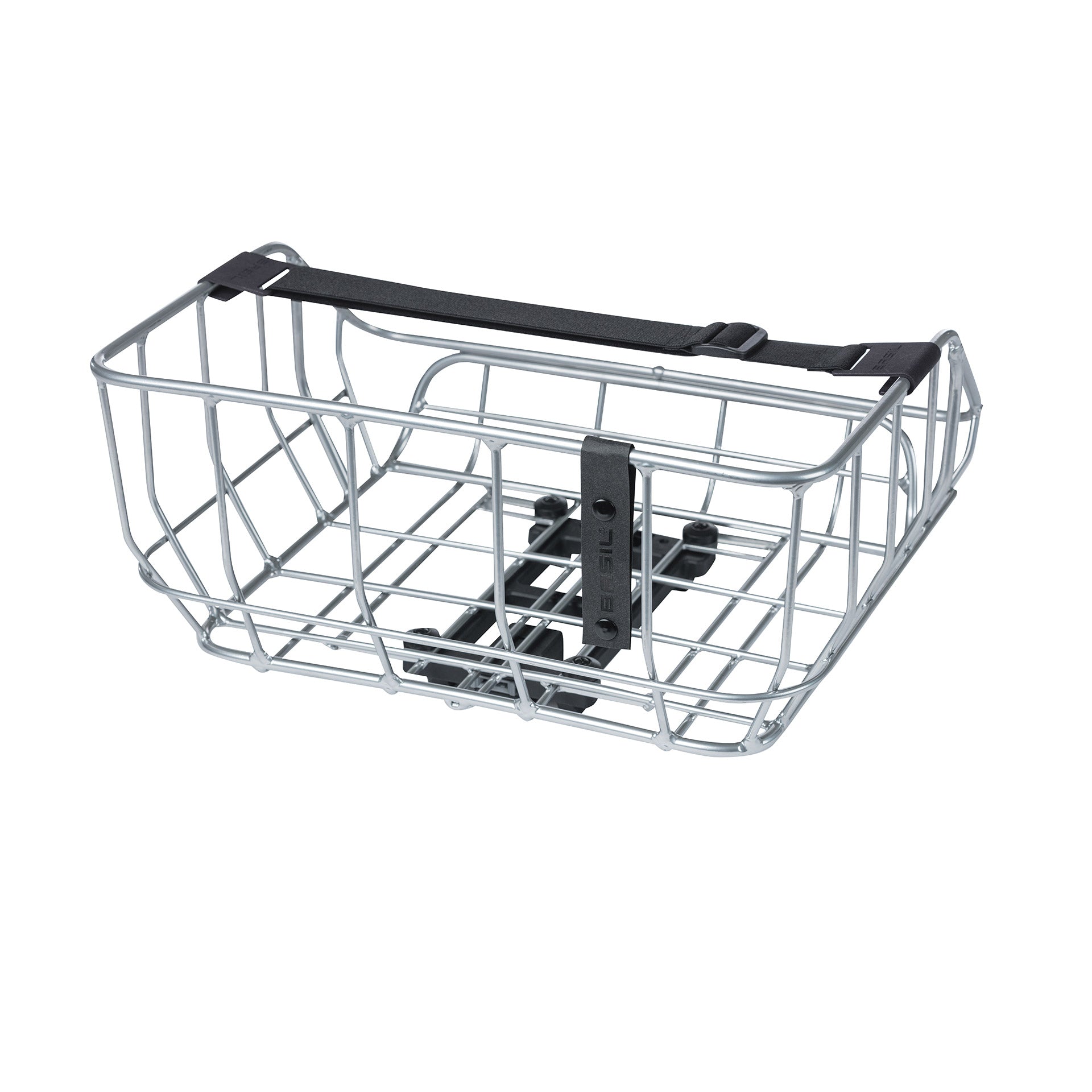 Basil Portland fiets mand achter MIK 25L chroom
