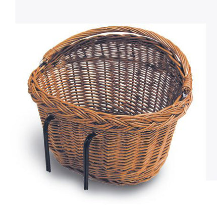 Basil bicycle basket Detroit oval medium wicker with belly