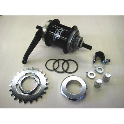 SA S2C Duomatic 2V ALU 32T 22D + écrous noirs