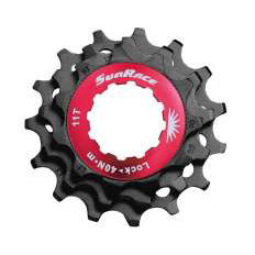 Sunrace sluitring met kransjes 12V 11/13/15T zwart