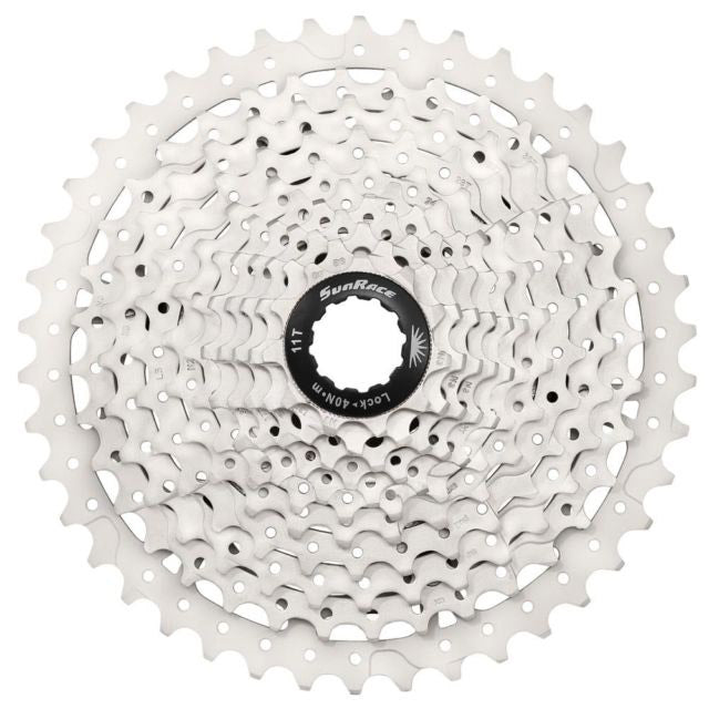 SunRace cassette 10v 11-40T metallic zilver