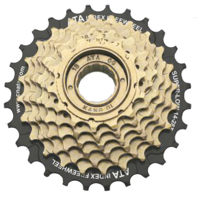 Primax E freewheel 7v 14-28T zwart-bruin