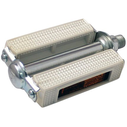 Pédale Union SP-685H PVC blanc (pour Solex entre autres) par paire