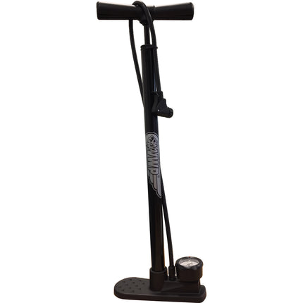 Pompe à pied VWP avec manomètre en acier GF-03 noir
