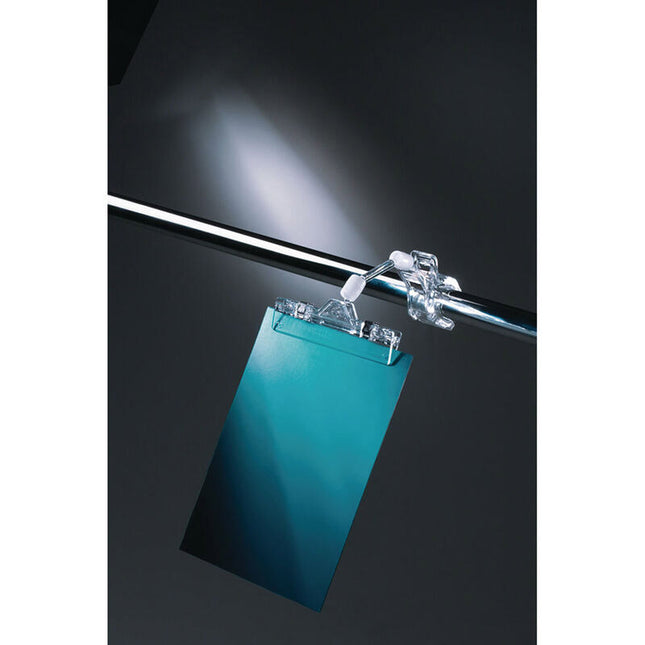 Pince porte-prix DeLuxe rotative transparente 100mm