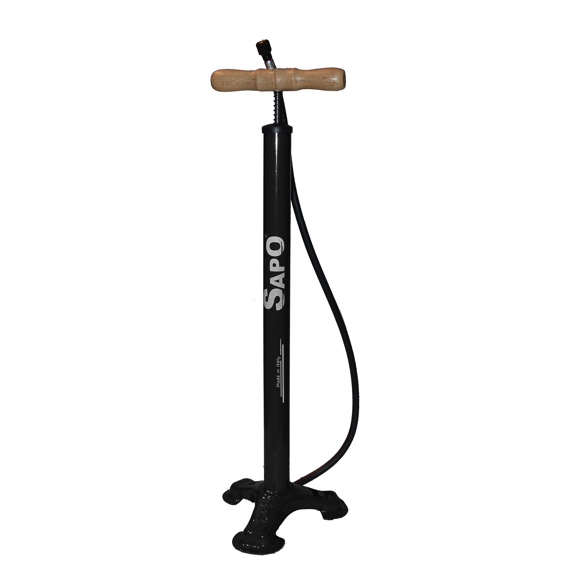 SapO Nr.4 vloerpomp ergo. houten handvat HV/FV zwart