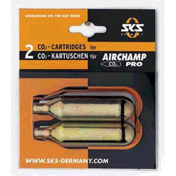 SKS luchtpatronen (2)  16gr. Airchamp CO2 z/draad
