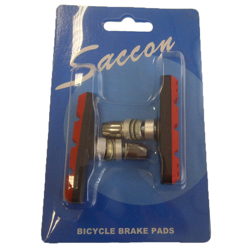 Saccon set remblokken V-brake PM22R zwart/rood