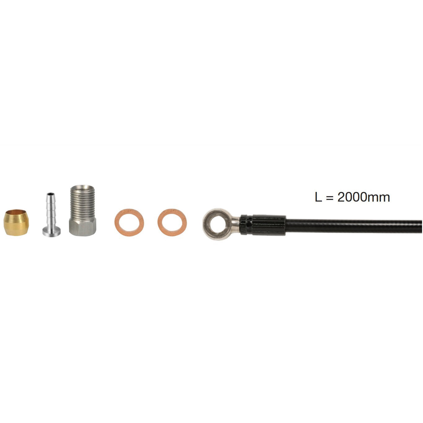 Elvedes 2m remslang p.v. Shim. SM-BH 90 zw. + banjo + parts
