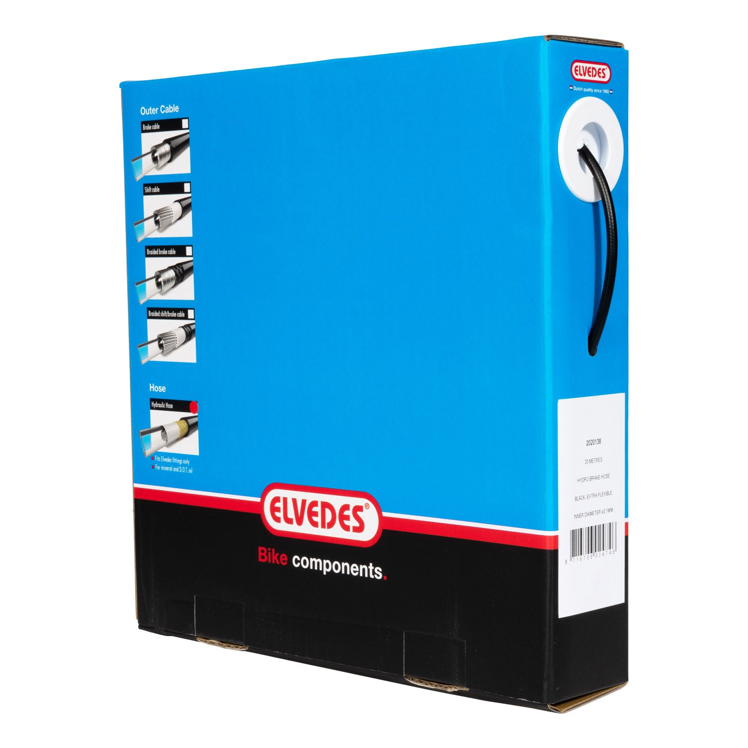 Elvedes 20m remslang zwart soepel p.v. Shimano SM-BH 90