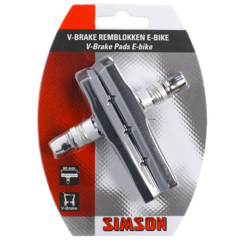 Simson remschoen V-brake 80mm E-bike per set op kaart