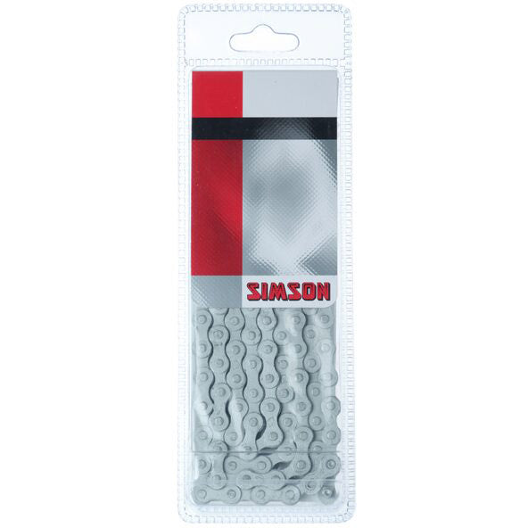 Simson ketting normaal anti roest 112 schakels in blister