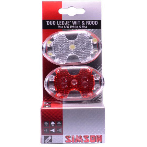 Simson verlichtingsset 5 LED incl. batterijen op kaart