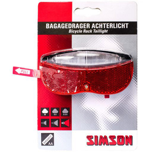 Simson achterlicht Taillight bagagedrager incl. batterijen