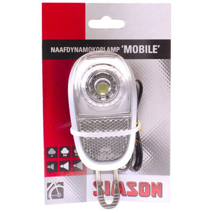 Simson Phare avant LED noir dynamo moyeu sur carte