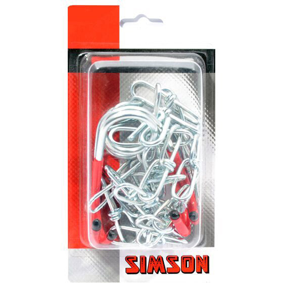 Simson ophangketting met haak zilver (2st)