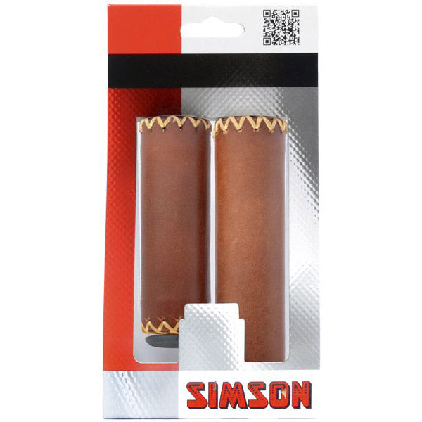 Simson handvatset Leder lang/kort bruin