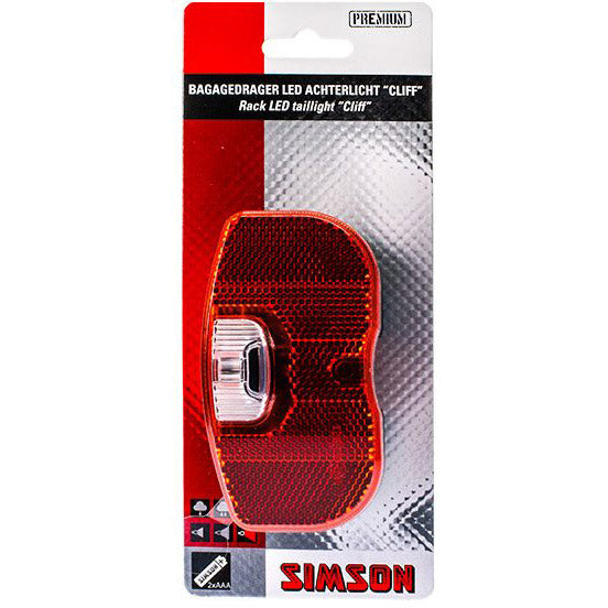 Simson achterlicht Cliff LED bagagedrager incl. bat.