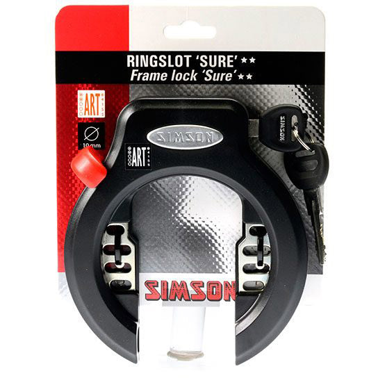 Simson ringslot Sure ART** zwart op kaart
