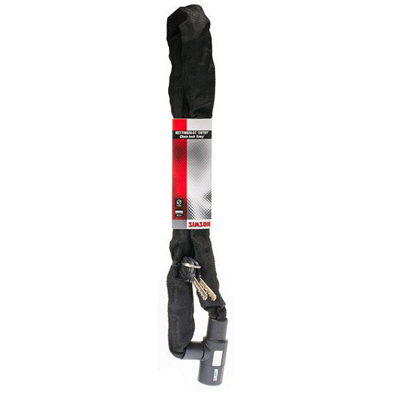 Simson kettingslot Entry 6mm 90cm zwart op kaart