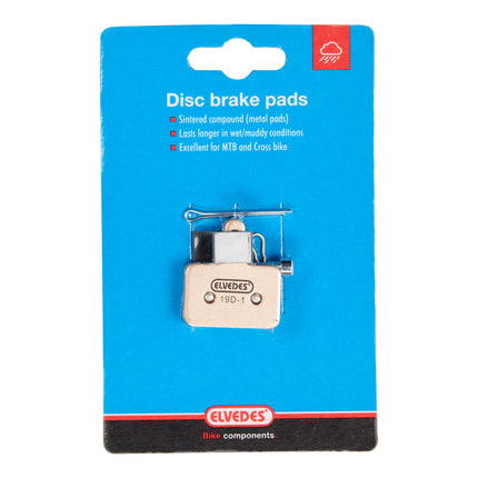 Plaquettes de frein à disque Elvedes Shimano/Tektro frittées 6854-S