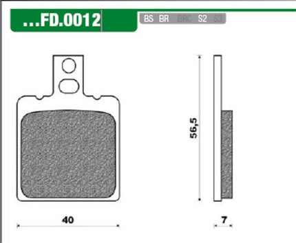 Schijfremblok Newfren fd0012 Aprilia rs5