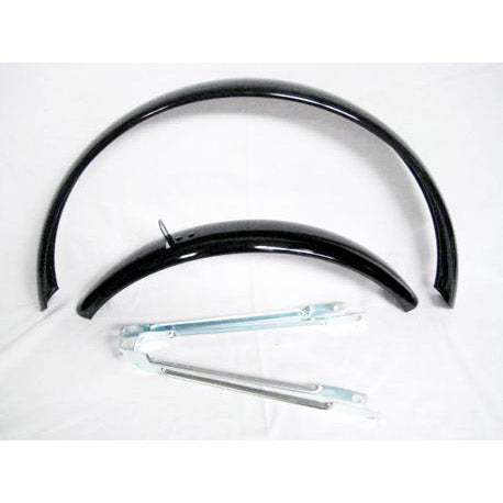 Stel spatborden 18" cpl. ATB staal zwart