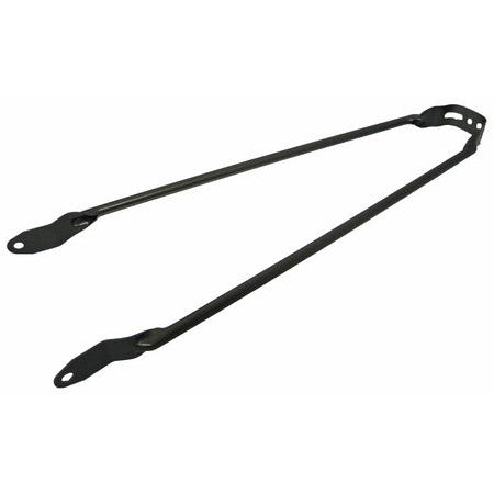 Spatbordstang 28" per stuk metallic-zilver pad bev.