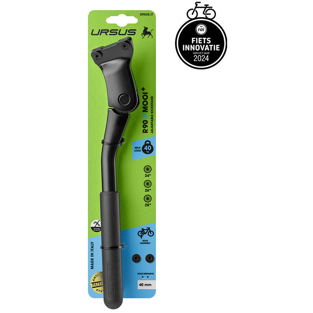 Ursus achterstandaard Mooi+ anti-noise 40mm plaat zwart
