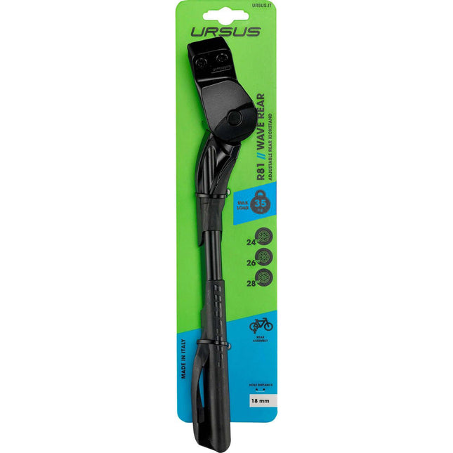 Ursus achterstandaard Wave 26-28" 18mm verstelbaar zwart