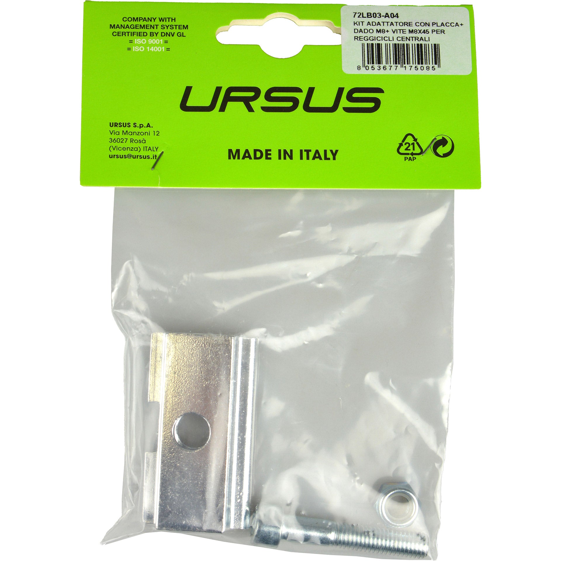 Ursus adapterplaat voor middenstandaard King Smal