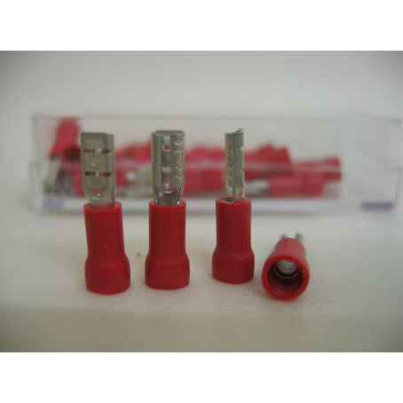 Bofix kabelschoen AMP vrouw plat 2,8mm rood (25st)