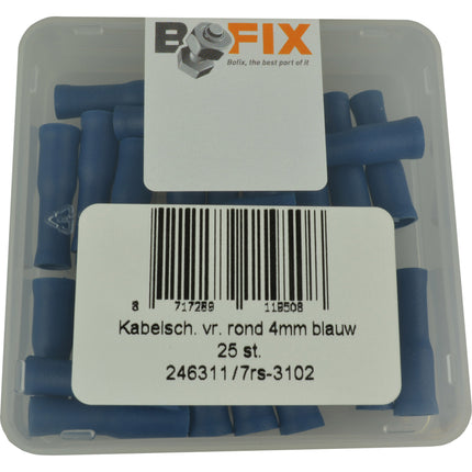 Bofix Cosse électrique AMP femelle ronde 4,0mm bleue (25pc)
