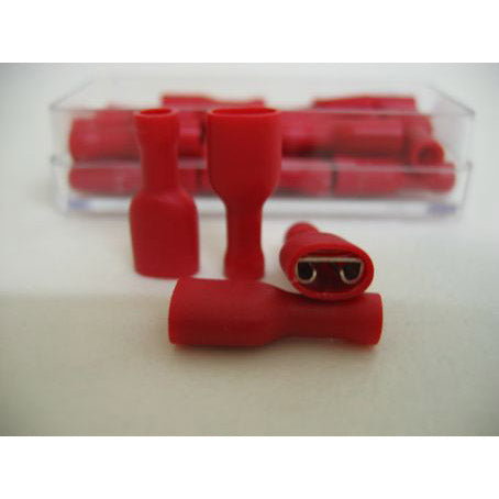 Bofix kabelschoen AMP vrouw plat 6,3 geisoleerd (25st)